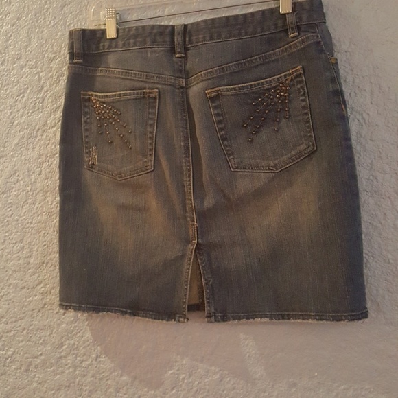 Old Navy Beaded Jean Skirt - Picture 2 of 5
